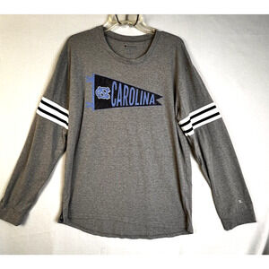 Champion North Carolina Shirt Women's XL Gray Blue UNC Long Sleeves College ACC